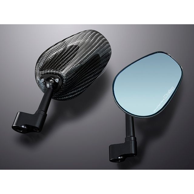 Magical Racing NK-1ミラー タイプ7 ロングステム ヘッド素材 綾織カーボン ステムカラー シルバー タイプ 逆ネジ10mm/逆ネジ10mm A01-TWNS-L7001 マジカルレーシング ミラー関連パーツ バイク 汎用（ハンドルマ…