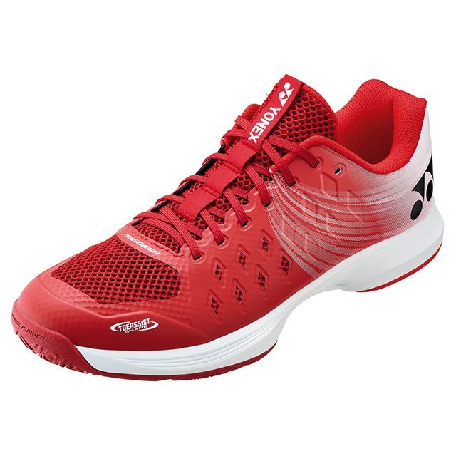 YONEX パワークッションエアラスダッシュ4GC(ホワイト/レッド) サイズ 25.0cm SHTAD4GC メーカー在庫あり ヨネックス シューズ類 キャンプ