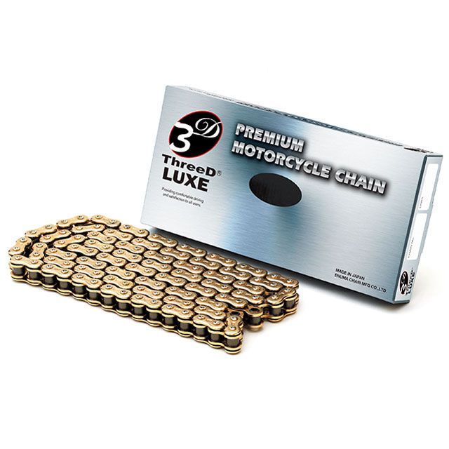 EKチェーン ThreeD LUXE シールチェーン 520L/3D MLJ（ゴールド） リンク数 98L JAN_4571291770119 江沼チェーン チェーン関連パーツ バイク 汎用