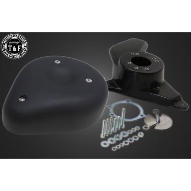 T&F ドラッグスター1100 ティアドロップエアクリーナーKIT（ブラック） ・609221 ガレージT&F エアクリーナー バイク ドラッグスター1100 ドラッグスター1100クラシック