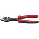 KNIPEX 8202-200SB TwinGrip ツイングリップ スリップジョイントプライヤー 200mm 滑り止めプラスティックコーティングハンドル ・8...