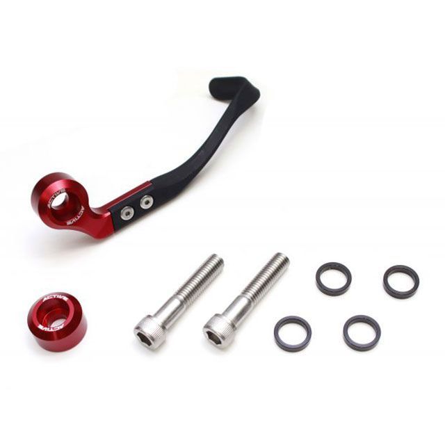 ACTIVE ブレーキレバーガード＆バーエンド フルセット（レッド） 30802M12 アクティブ レバー バイク ..