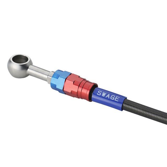 SWAGE-LINE PRO フロントホースキット トライピース（レッド＆ブルー） ホースカラー ブラック SAPB554FT スウェッジラインプロ ブレーキホース・ケーブル類 バイク Hayabusa