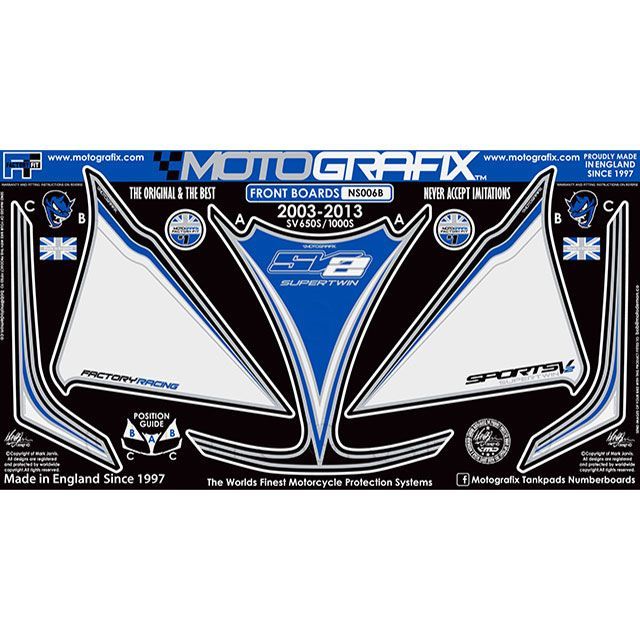 MOTOGRAFIX ボディパッド フロントパッド MT-NS006B モトグラフィックス ドレスアップ・カバー バイク SV650S/SV1000S