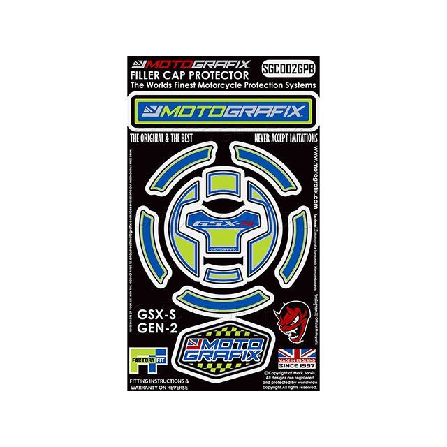 MOTOGRAFIX ボディパッド フューエルキャップキット MT-SGC002GPB モトグラフィックス タンク関連パー..