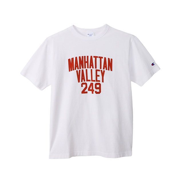 champion C3-B348 SHORT SLEEVE T-SHIRT（ホワイト×レッド） サイズ M C3-B348 チャンピオン アウトドア用ウェア キャンプ