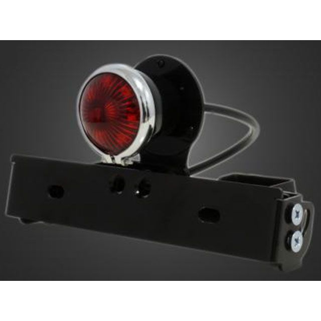 T&F シーシーバー用ナンバーブラケットKIT＆サンレイズテールランプ（メッキリング） サイズ φ38（38mm）専用 ・CCN04838 ガレージT&F テール関連パーツ バイク 汎用