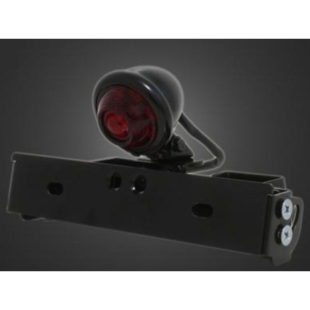 T&F シーシーバー用ナンバーブラケットKIT＆ブレットテールランプ クラシックレンズ（ブラック） サイズ φ38（38mm）専用 ・CCN07338 ガレージT&F テール関連パーツ バイク 汎用