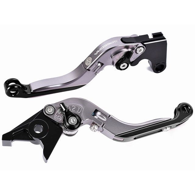 SPEEDRA アジャストレバー 可倒延長式（レバー本体：チタン） アジャスター ブラック エクステンション シルバー LVGG084TM-BKSR メーカー在庫あり SPEEDRA レバー バイク CBR1000RR-R CBR1000RR-R SP