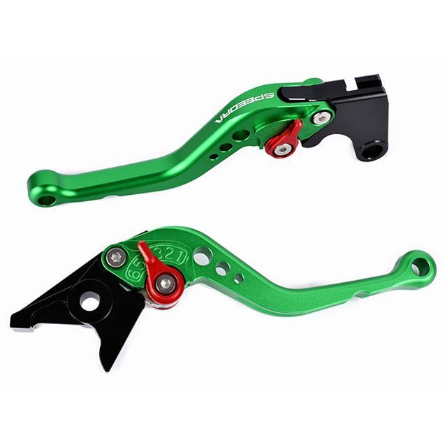SPEEDRA アジャストレバー スタンダードショート（レバー本体：マットグリーン） アジャスター マットチタン LVCM089GN-TM SPEEDRA レバー バイク X-ADV