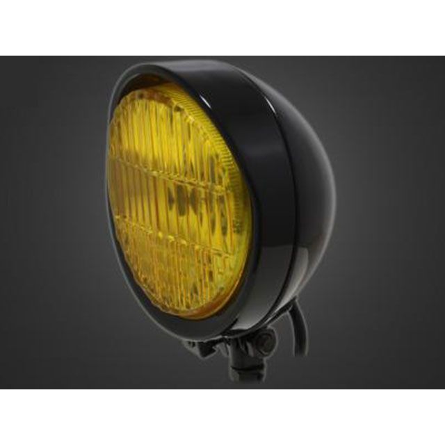 T&F シャドウスラッシャー400 5.5インチバイザーヘッドライト＋ステーSET（タイプA） タイプ ブラック・イエロー ・4020688 ガレージT&F ヘッドライト・バルブ バイク シャドウスラッシャー400