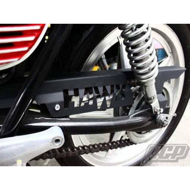 ACP CB400T ロゴ入り チヂミ塗装 チェーンケース カラー 黒 STC052 ACP チェーン関連パーツ CB250T、CB..