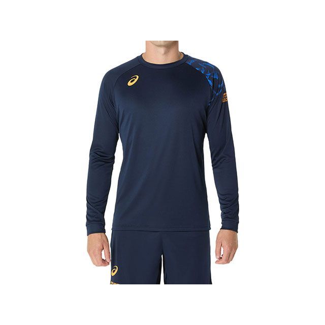 ASICS 2053A209 トップラインファミリー長袖シャツ（ミッドナイト） サイズ XL 2053A209 アシックス アウトドア用ウェア キャンプ