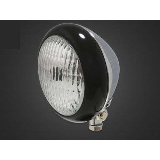 T&F SR400 4.5インチトラクターヘッドライト＋ステーSET（タイプC） タイプ ブラックリム/メッキボディ・クリアーレンズ ・4023223 ガレージT&F ヘッドライト・バルブ バイク SR400