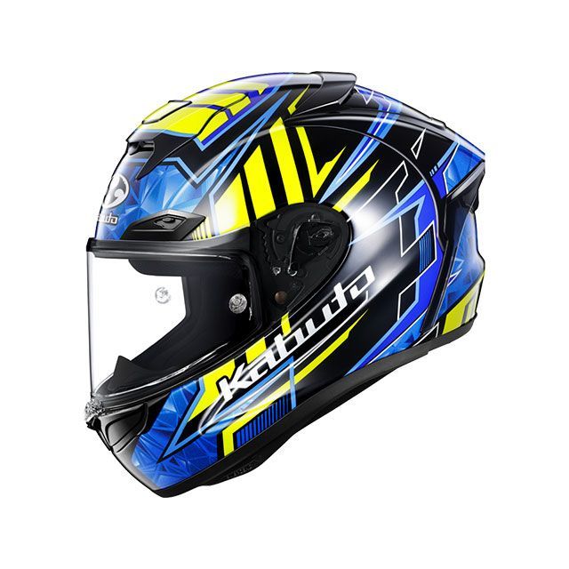 OGK KABUTO F-17 ヴェリオ（ブルーイエロー ） サイズ S/55-56cm オージーケーカブト フルフェイスヘルメット バイク