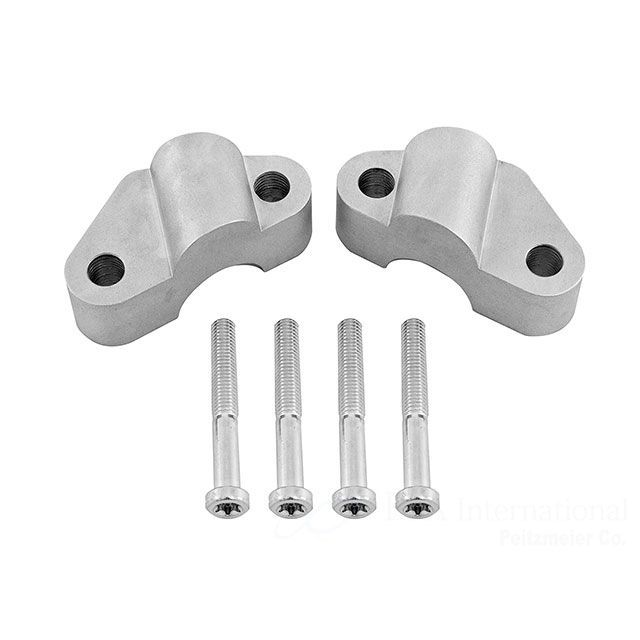 Wunderlich ハンドルアップキット/ハンドルバーライザー「ERGO」25mm（シルバー） W71301-001 ワンダーリッヒ ブレーキホース・ケーブル類 バイク Multistrada V2