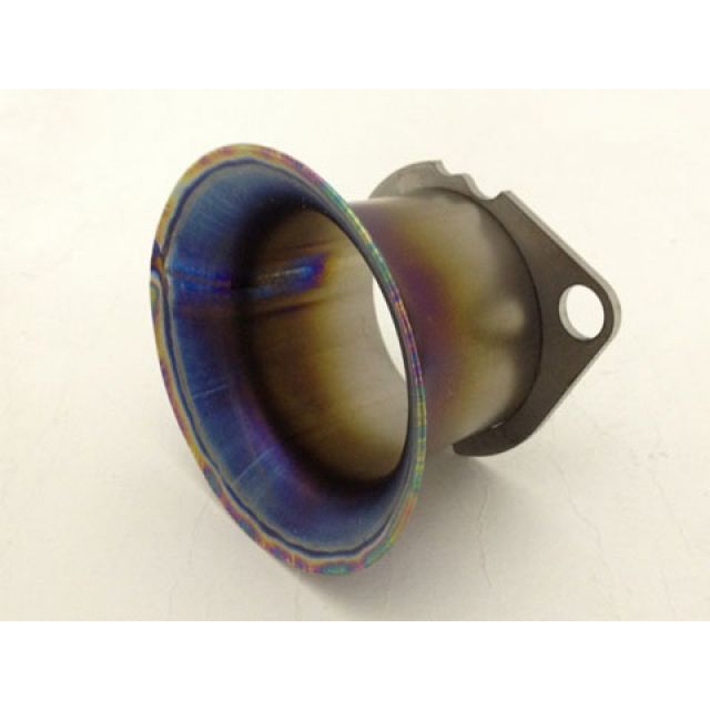 SuperBike PWK28用フルチタンファンネル 仕様 マットフレア（焼き色あり） サイズ 25mm 68513-289204 スーパーバイク キャブレター関連パーツ バイク 汎用