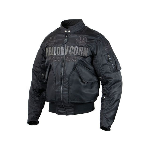 YeLLOW CORN 2025-2026秋冬モデル YB-5302 ウィンタージャケット（ブラック/ガンメタル） サイズ M YB-5302 イエローコーン ジャケット バイク(2)