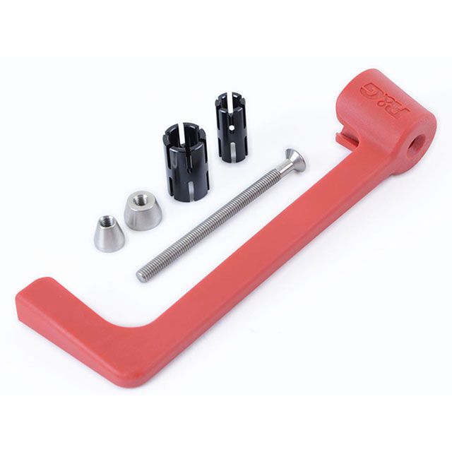 R&G モールドカラーレバーガード（レッド） RG-MLG0052RE アールアンドジー レバー バイク 汎用