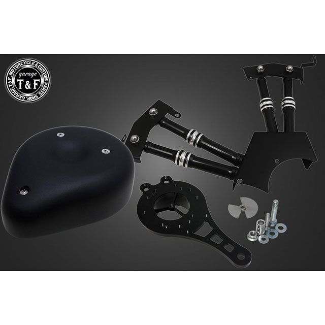 T&F ドラッグスター250 ティアドロップ＆プッシュロッドカバー SET（ブラック/コントラスト） ・7082547 ガレージT&F エアクリーナー バイク ドラッグスター250