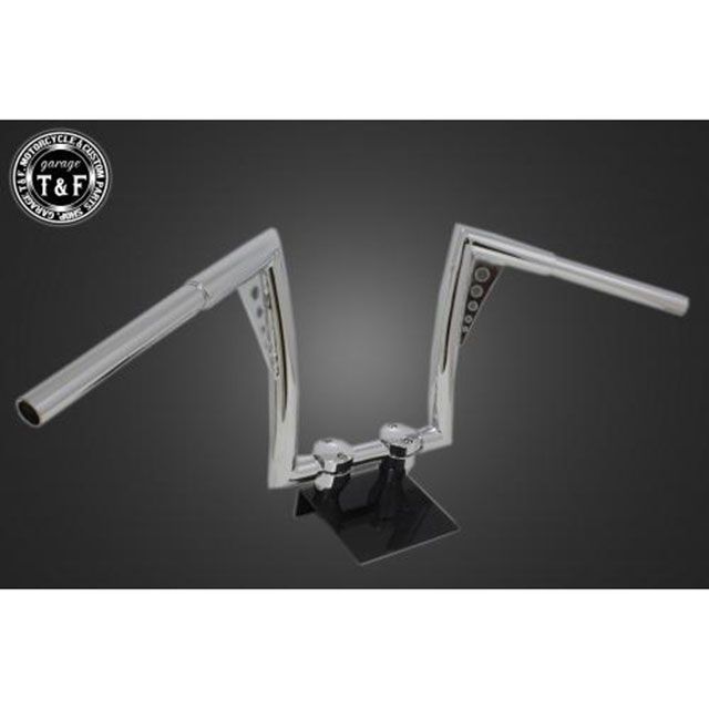 T&F 極太バットマンハンドル 12インチ 22.2mm（メッキ） ・708263 ガレージT&F ハンドル関連パーツ 汎用