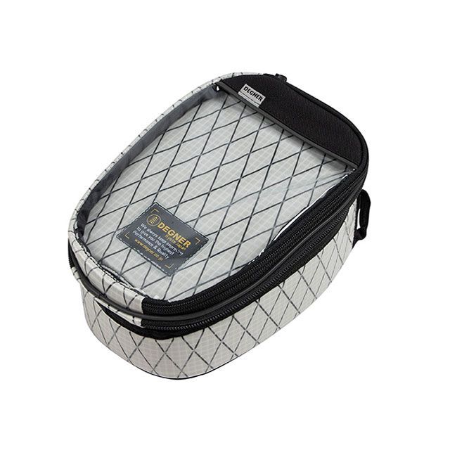 DEGNER NB-207 マグネット式タンクバッグ（ホワイト） NB-207 デグナー ツーリング用バッグ バイク