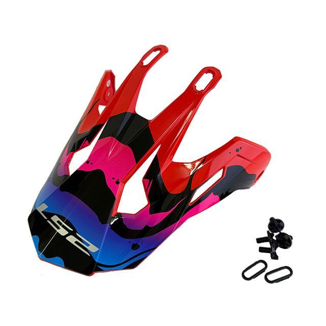 Visor - LS2 HELMETS PV-3 ピークバイザー/LS2（ウォッシュグロスレッド） 806708PEK13 エルエスツーヘルメット ヘルメットバイザー