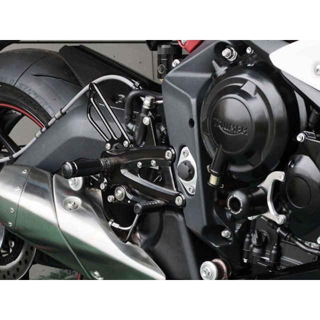 BABYFACE バックステップキット カラー ブラック 002-T006BK ベビーフェイス バックステップ関連パーツ バイク DAYTONA 675Rのサムネイル