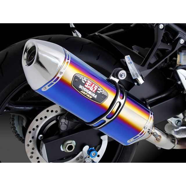 ヨシムラ Slip-On R-77J サイクロン EXPORT SPEC サイレンサー：SMS（メタルマジックカバー/ステンレスエンドタイプ） 110-158-5V20 YOSHIMURA マフラー本体 バイク GSR750