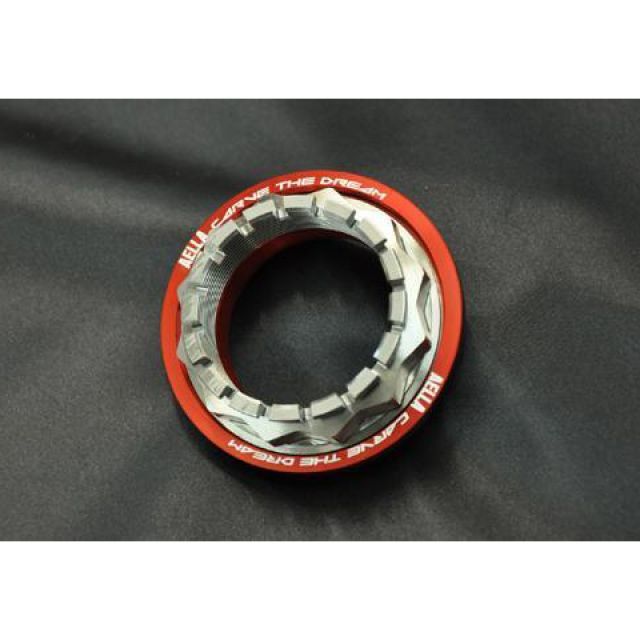 AELLA チタンナット2個＆アルミテーパーコーンセット リアアクスル カラー レッド AT-DU205 RD アエラ その他サスペンションパーツ バイク