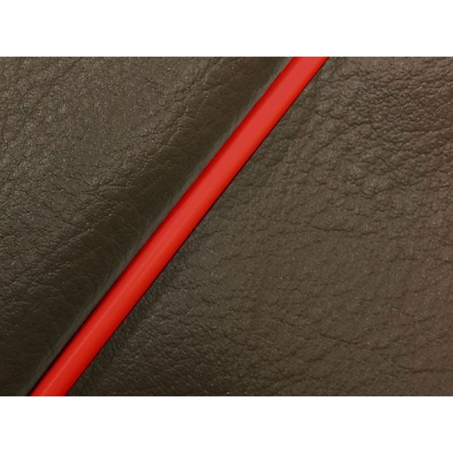 Grondement KSR50/80（KMX50B/80B） 国産シートカバー 張替 ダークブラウン ツートン生地 - 仕様 赤パイピング GH13KC500P40 グロンドマン シート関連パーツ バイク KSR50/80