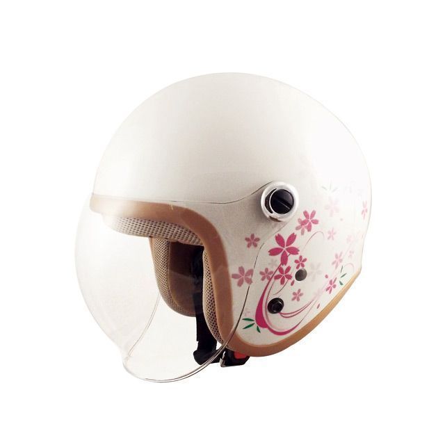 楽天パークアップ 楽天市場店スピードピット GS-6 シールド付きジェットヘルメット Gino カラー：さくらホワイト GS-6 メーカー在庫あり SPEEDPIT レディース・キッズヘルメット バイク