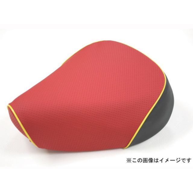 Grondement アドレスV100（CE11A） 国産シートカバー エンボスレッド タイプ 張替 仕様 黄パイピング GH15SC270P100 グロンドマン シート関連パーツ バイク アドレスV100