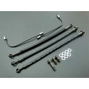 BRC CB400F/CB350F ダブルディスク用 ブレーキホース黒フルセット 仕様 上側ホース全長350mm ・0883 ビーアールシー ブレーキホース・ケ...