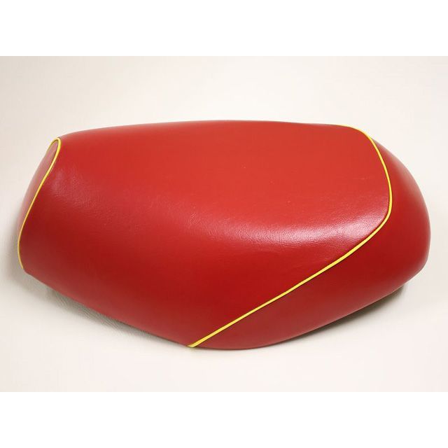 Grondement レッツ4 国産シートカバー 赤 タイプ 張替 仕様 黄パイピング GH76SC40P100 グロンドマン シート関連パーツ バイク レッツ4