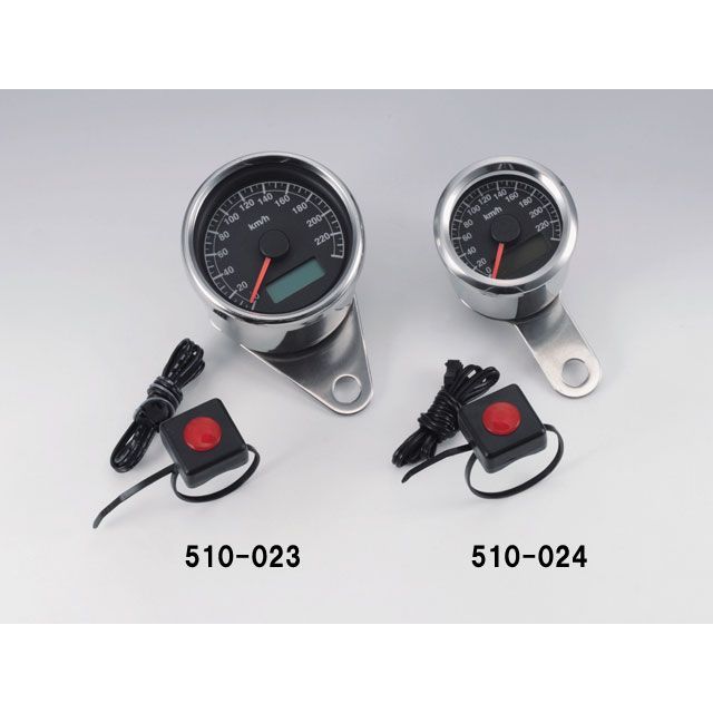 KIJIMA φ48 スピードメーター ブラックパネル（240km/h パルス式） 510-024 キジマ スピードメーター ..
