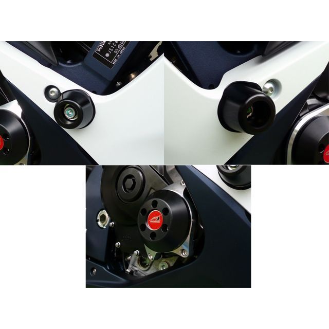 AGRAS レーシングスライダー 3点SET クラッチ カラー ジュラコン/ホワイト タイプ ロゴ無 342-398-004 アグラス スライダー類 バイク GSX-R600/750