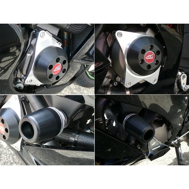 AGRAS レーシングスライダー 4点SET C カラー ジュラコン/ブラック タイプ ロゴ無 342-487-018B アグラス スライダー類 バイク ZX-10R