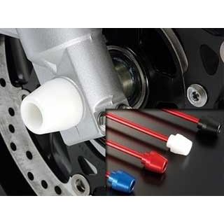 AGRAS フロントアクスルプロテクター コーンタイプ 仕様 ジュラコン（R） カラー ホワイト 343-387-J0W アグラス その他サスペンションパーツ バイク GSR400/600用 GSR750