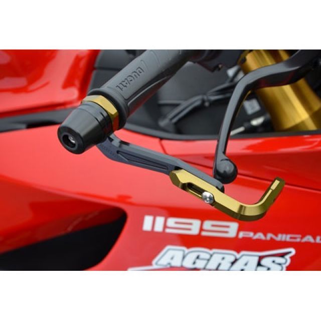 【正規品】AGRAS レバーガード ガードエンド＆ベースカラー ゴールド/ブラック/ブラック 301-559-GBKB アグラス レバー バイク 1199 Panigale