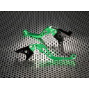 U-KANAYA スタンダードタイプ ショートアルミビレットレバーセット レバー グリーン アジャスター ブラック YA025-068-0207-01 ユーカナヤ レバー バイク マジェスティ250(2)