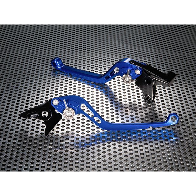 U-KANAYA スタンダードタイプ ロングアルミビレットレバーセット レバー ブルー アジャスター シルバー BU008-029-0104-03 ユーカナヤ レバー バイク ファイアーボルト XB12R