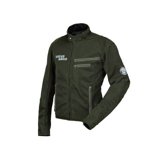 Rough&Road RR7308 ライディングZIPメッシュジャケットEM（オリーブ） サイズ M RR7308OV2 ラフ＆ロード ジャケット バイク(2)