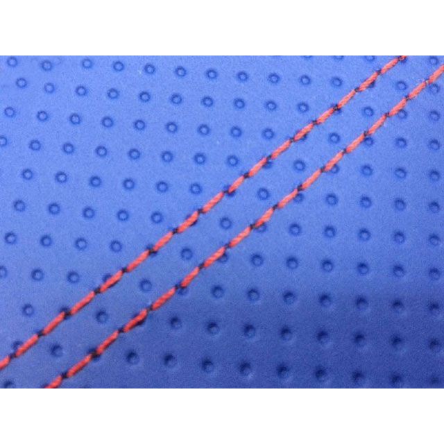 Grondement リモコンジョグ/ZR（5KN/5SU/5PT/5SW） 国産シートカバー エンボスブルー タイプ 張替 仕様 赤ダブルステッチ GH29YC260SW40 グロンドマン シート関連パーツ バイク リモコンジョグ/ZR