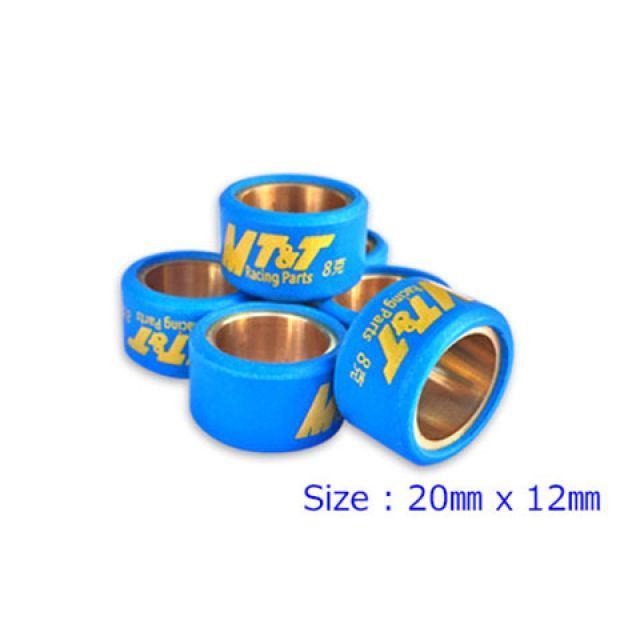 JOSHO1HYPERRACING MT＆T製 ウエイトローラー（20mm×12mm） 6個セット 重量 8.0g ・0103024 ジョウショウワンハイパーレーシング プーリー関連パーツ バイク 汎用