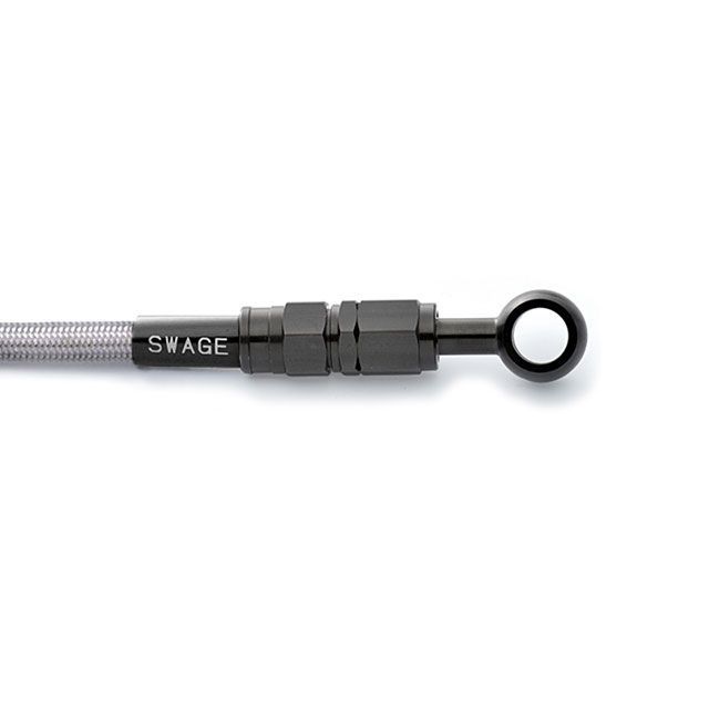 【正規品】SWAGE-LINE フロントホースキット ホースエンド ステンレスブラック ホースカラー クリア BTF019 スウェッジライン ブレーキホース・ケーブル類 バイク VT250 SPADA