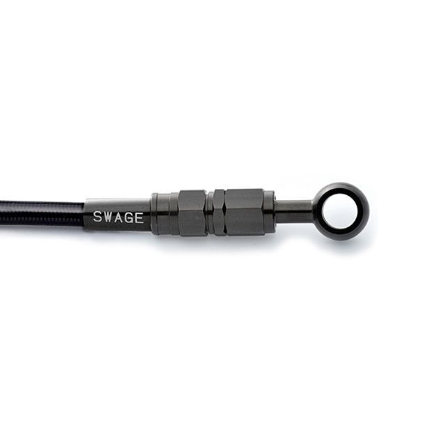 SWAGE-LINE リアホースキット ホースエンド ステンレスブラック ホースカラー ブラック BTRB280 スウェッジライン ブレーキホース・ケーブル類 バイク FZ400