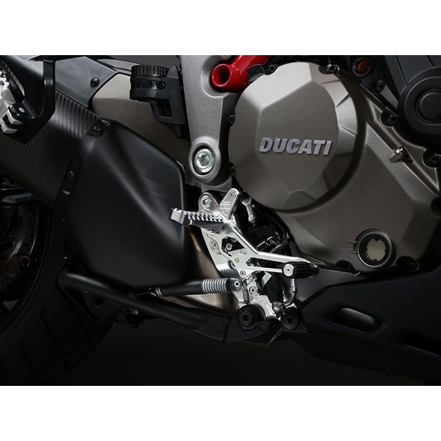 AELLA ムルティストラーダDVT用 ライディングステップキット カラー ポリッシュ AE-10083 PO アエラ バックステップ関連パーツ 1200、1200S、パイクスピーク