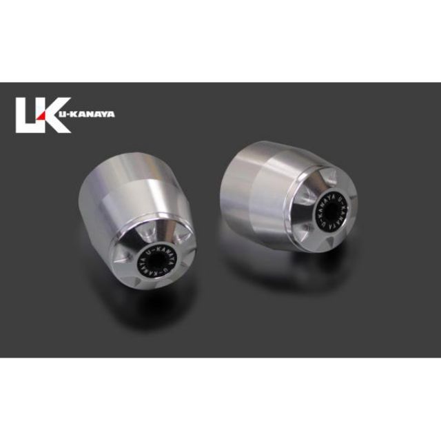 U-KANAYA アルミビレットハンドルバーエンド（シルバー） エンドキャップ レッド BESV-KA28-RD ユーカナヤ ハンドル関連パーツ バイク ZX-9R
