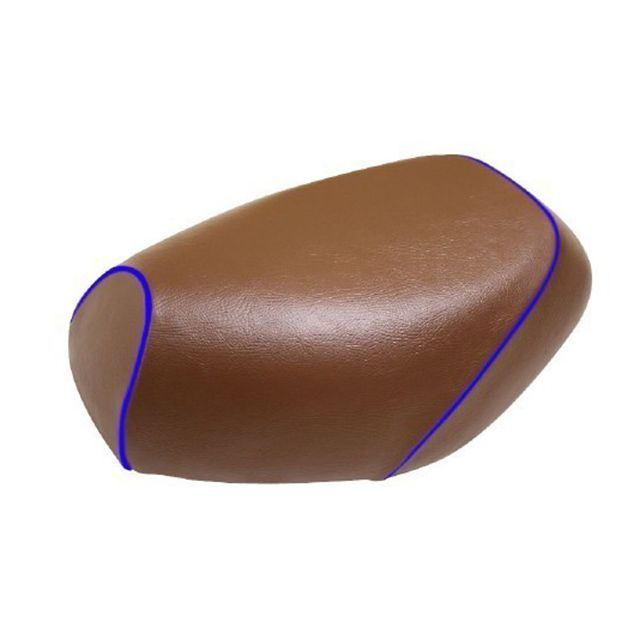 Grondement リモコンジョグ/ZR（5KN/5SU/5PT/5SW） グロンドマン国産シートカバー 被せ（茶） 仕様 青パイピング GR29YC60P50 グロンドマン シート関連パーツ バイク リモコンジョグ/ZR
